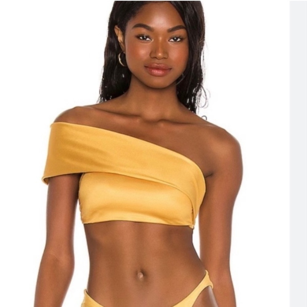 New! Baobab goa one shoulder bikini top gold 24172
